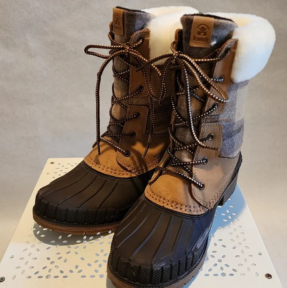 Kamik Sienna Cuff Tan Waterproof Rainboots Sz 9 - Picture 5 of 5